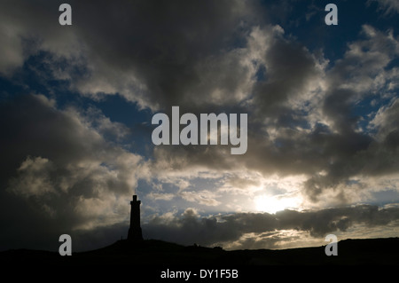 Sunset over the Lewis War Memorial, Stornoway, Lewis, Western Isles, Scotland, UK Stock Photo