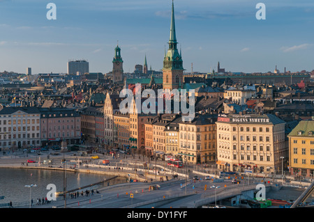 Gamla Stan and Tyska Kyrkan German Church Stockholm, Sweden Stock Photo