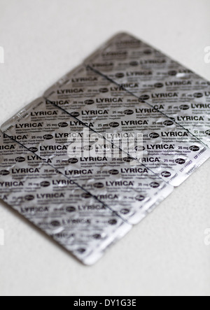 25 mg Pregabalin tablets. Stock Photo