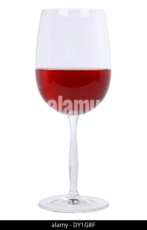 Red wine in a glass, isolated on a white background Stock Photo