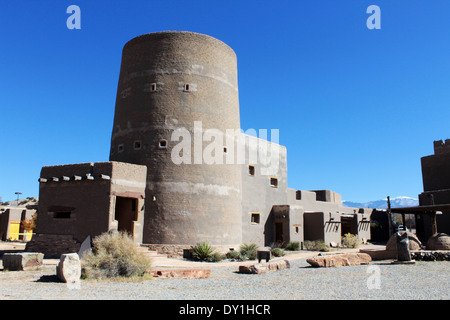 Pueblo, Poeh Center and Museum, Pojoaque Pueblo, Native Indian Pueblo, Santa Fe, New Mexico, USA Stock Photo