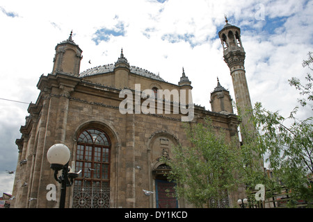 Aziziye Mosque with pigeons in Konya,Turkey Stock Photo