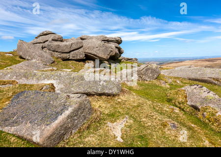 Higher Tor, Dartmoor National Park, Belstone, West Devon, England, UK, Europe. Stock Photo