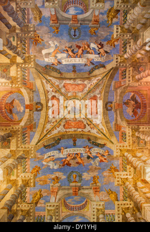 VENICE, ITALY - MARCH 11, 2014: Ceiling fresco from church Chiesa di Sant Alvise by Piero Antonio Torri and Pietro Ricchi Stock Photo