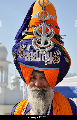 India, Punjab, Anandpur Shaib, Khalsa Man Stock Photo - Alamy