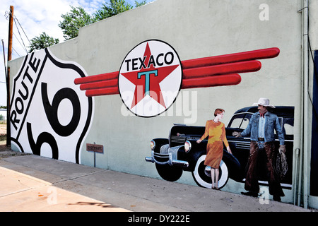 Texaco Gas Station Mural Garage Stock Photo - Alamy