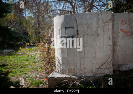 swastika on the wall in Simferopol during Crimea 2014 crisis Stock Photo