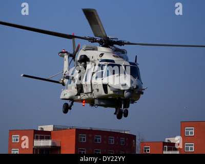 NH90 NFH (NATO Frigate Helicopter) AgustaWestland of the Royal Netherlands Navy (RNLN) at Hoofddorp, foto07 Stock Photo