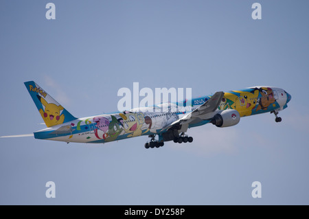 Ana Boeing 777 381 Ja754a Pokemon Plane Ana All Nippon Airways Japan S Largest Airline Pikachu Pocket Monster Anime Character Stock Photo Alamy