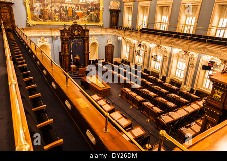 Government chamber in the Quebec National assembly, Quebec City, Canada Stock Photo