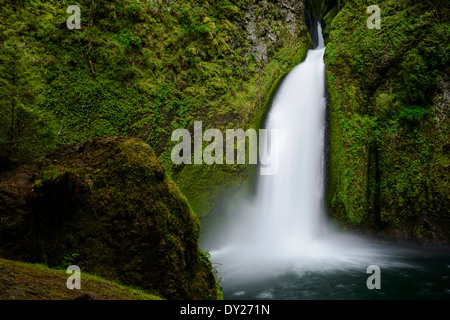 Wahclella Falls along the Columbia River Gorge. Stock Photo