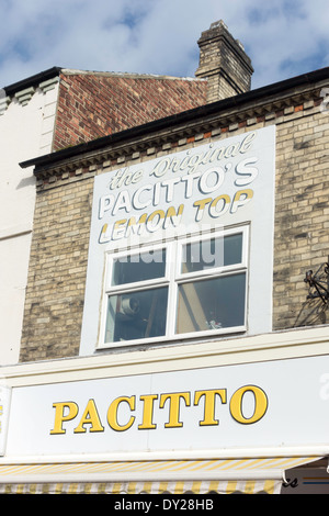 Pacitto's Ice Cream Parlour on Redcar Seafront famous for 
