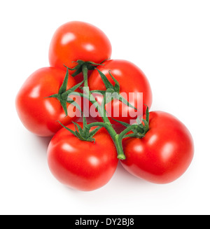 tomatoes on a branch .isolated white background Stock Photo - Alamy