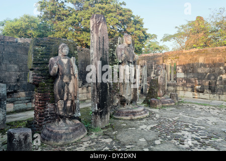 Polonnaruwa, Sri Lanka. The Hatadage, tooth relic temple on the grounds of The Quadrangle Stock Photo