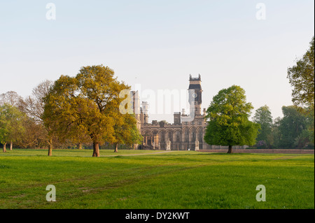 Exterior facade of the imposing Carlton Towers, a 15th century stately home Stock Photo