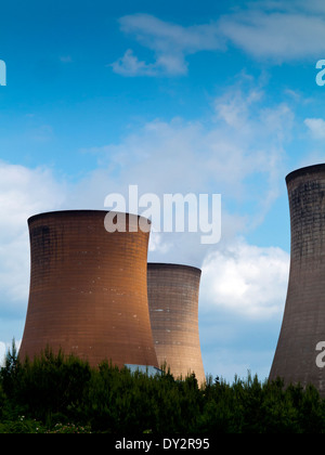 Cooling towers at Rugeley B coal fired power station Staffordshire England UK built  1972 and operated by International Power Stock Photo