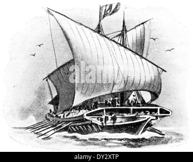 Venetian galley 17th century. Stock Photo