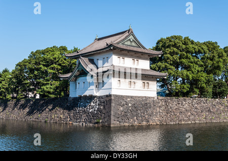 One of the guard towers at the Imperial Palace in Tokyo, Japan Stock ...