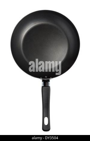 A black frying pan isolated on white Stock Photo