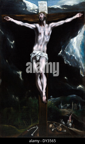 El Greco, Christ on the Cross 1600-1610 Oil on canvas. J. Paul Getty Museum. Stock Photo