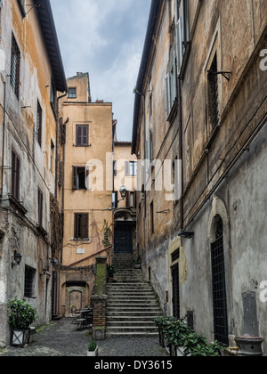 Street scene from the old part of Rome, Italy Stock Photo
