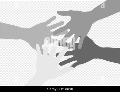 Background colorful silhouette hands design Stock Photo - Alamy