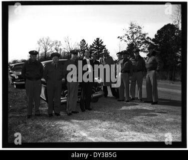 Mississippi Highway Patrol Radar Test, US 51, 1 minute North of Brookhaven, 1-25-1951 Stock Photo