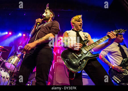 Detroit, Michigan, USA. 5th Apr, 2014. MATTHEW TYBOR of The Bunny The Bear performing on the #MSITOUR2014 at St Andrews Hall in Detroit, MI on April 2nd 2014 © Marc Nader/ZUMA Wire/ZUMAPRESS.com/Alamy Live News Stock Photo