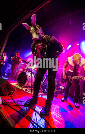 Detroit, Michigan, USA. 5th Apr, 2014. MATTHEW TYBOR of The Bunny The Bear performing on the #MSITOUR2014 at St Andrews Hall in Detroit, MI on April 2nd 2014 © Marc Nader/ZUMA Wire/ZUMAPRESS.com/Alamy Live News Stock Photo