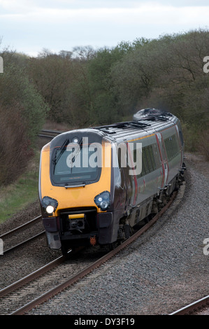 Cross Country Voyager train, Hatton North Junction, Warwickshire, UK Stock Photo