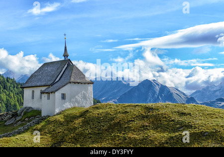 Church in Bettmeralp (Swiss Alps), Switzerland Stock Photo