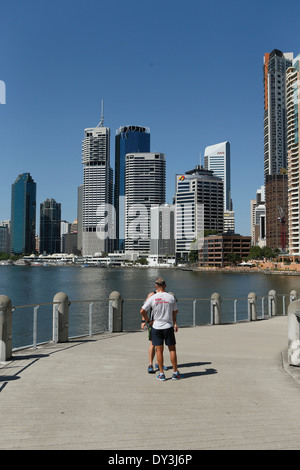 Brisbane River and skyline,Brisbane,Queensland,Australia. Stock Photo