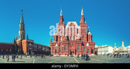 View to the Red square State historical museum and St. Basil s