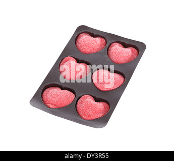 heart candy isolated on white background (with clipping path) Stock Photo