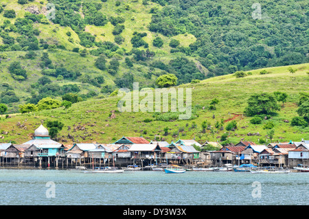 Welcome to Komodo village Stock Photo