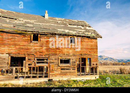 Weathered old homestead in the country Stock Photo