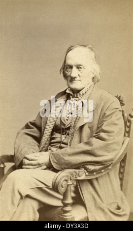Sir Richard Owen KCB FRS (1804-1892), English biologist, comparative anatomist, paleontologist, and opponent of Darwin's theory of evolution by natural selection. Stock Photo