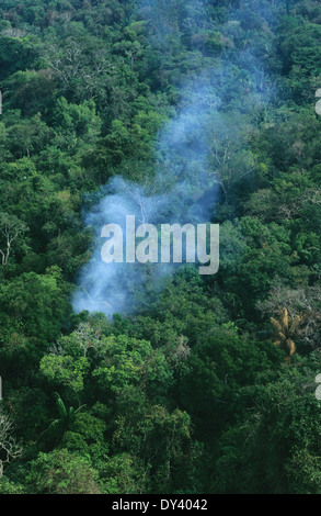 Smoke caused by forest fires in the Peruvian Amazon Stock Photo - Alamy