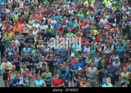 Runners compete in the 5th Brighton Marathon. Picture by James Boardman Stock Photo