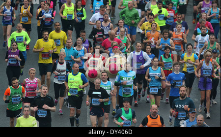Runners compete in the 5th Brighton Marathon. Picture by James Boardman Stock Photo