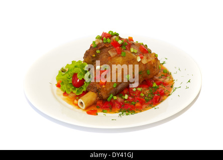 Beef with vegetables in sauce Stock Photo