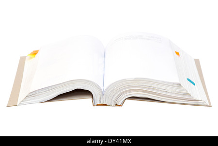 Large open book with colored tabs Stock Photo