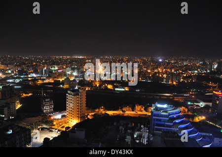 A night view of Beirut in Lebanon Stock Photo