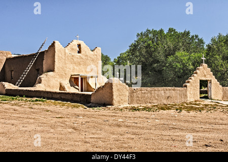 San Lorenzo de Picuris Mission Church, Picuris Pueblo, New Mexico Stock Photo