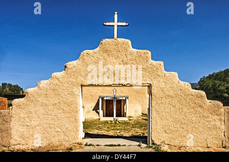 San Lorenzo de Picuris Mission Church, Picuris Pueblo, New Mexico Stock Photo