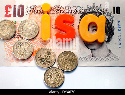 Individual Savings Account or ISA is tax free up to an annual limit, London Stock Photo