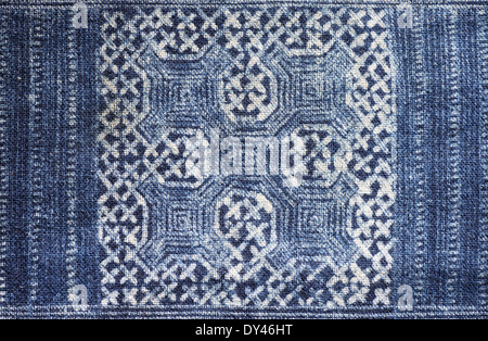 blue indigo dyed batik cloth made by Red Dao in Sapa Vietnam Stock Photo