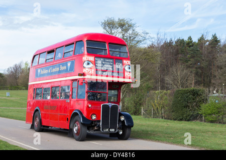 Classic Red Double Decker Routemaster Bus at Display of Heritage Vehicles Stock Photo