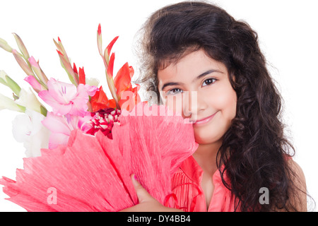 india kids Present  Bouquet Stock Photo