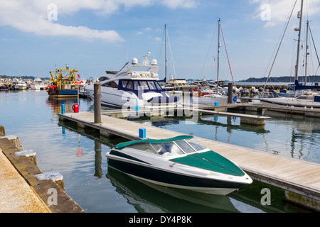 Boats in Poole Harbour Dorset England UK Europe Stock Photo